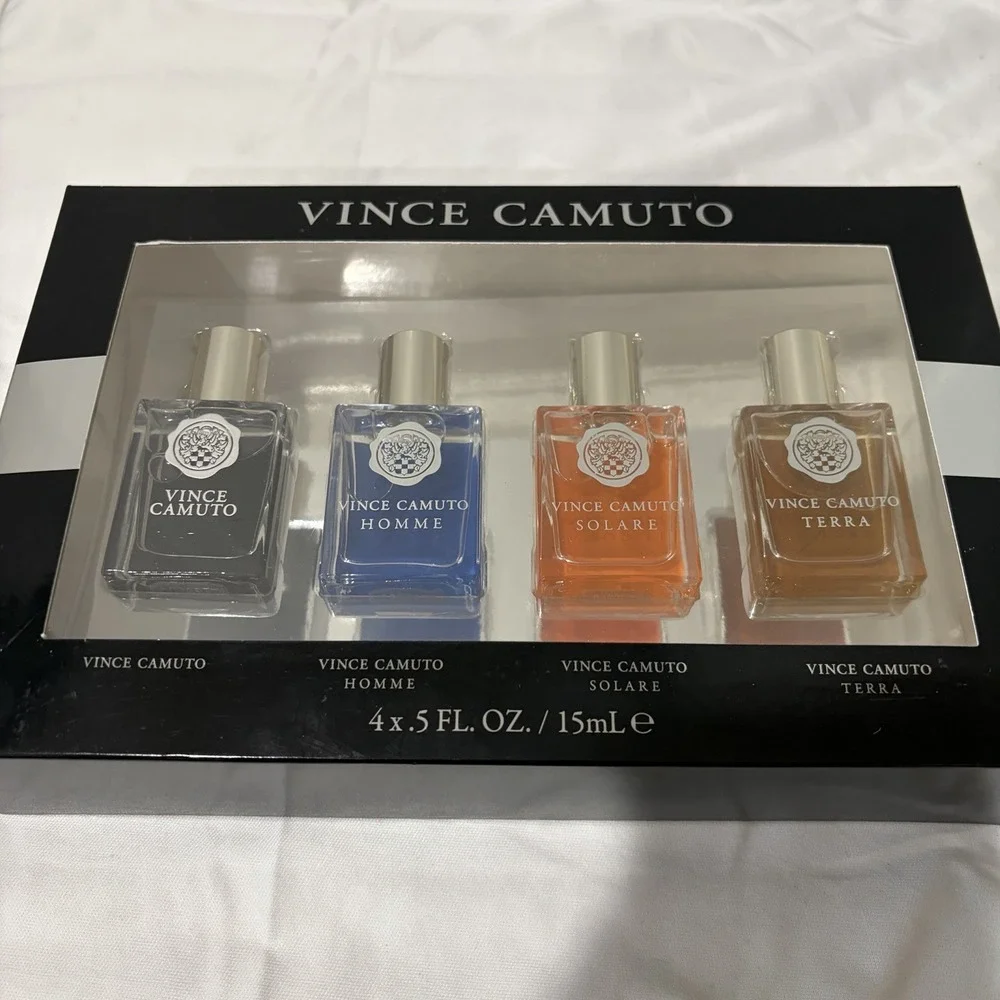 Vince Camuto 4 pcs Mini Gift Set HOMME TERRA EXTREME 0.5 oz EDT Spray New In Box